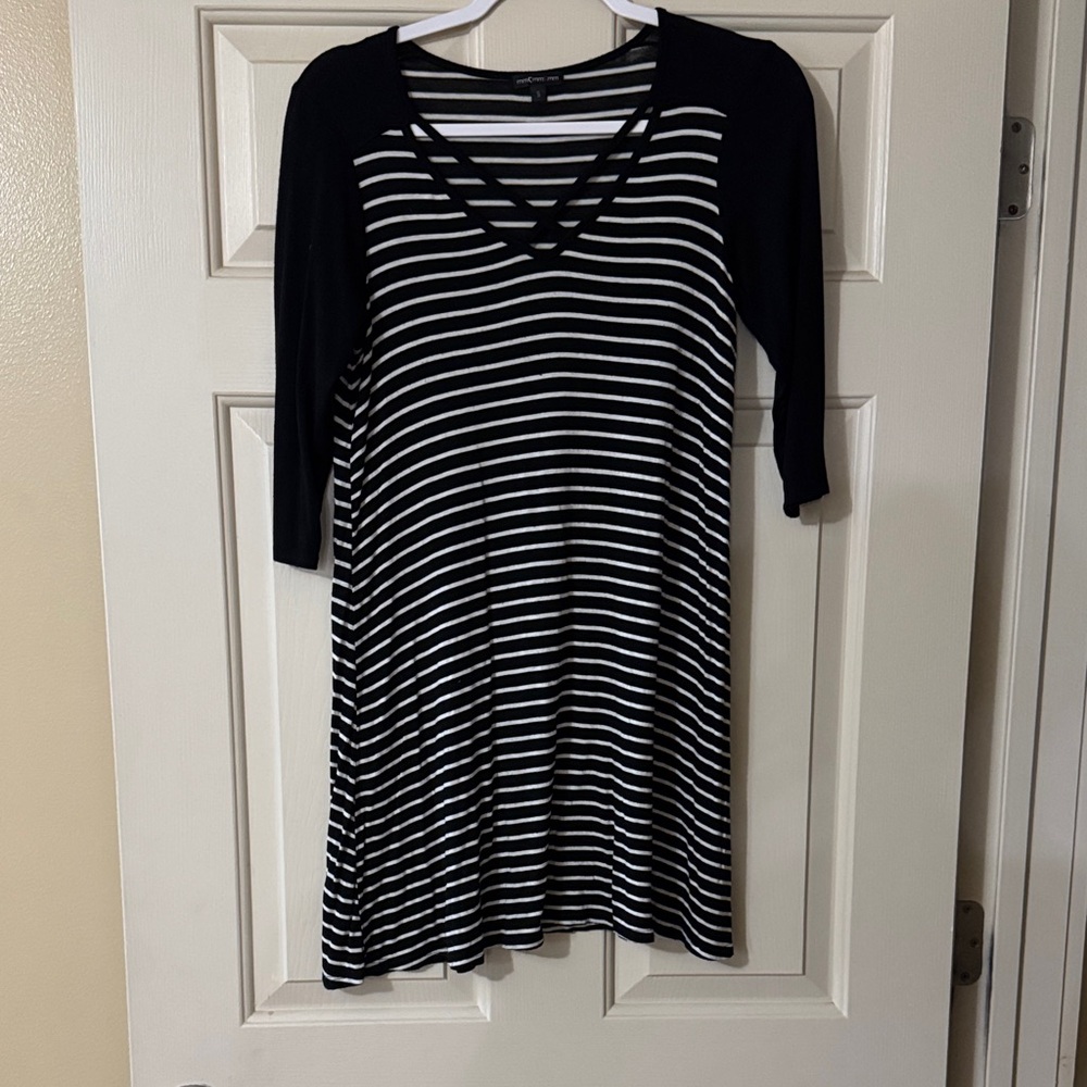 Black and White Striped Dress